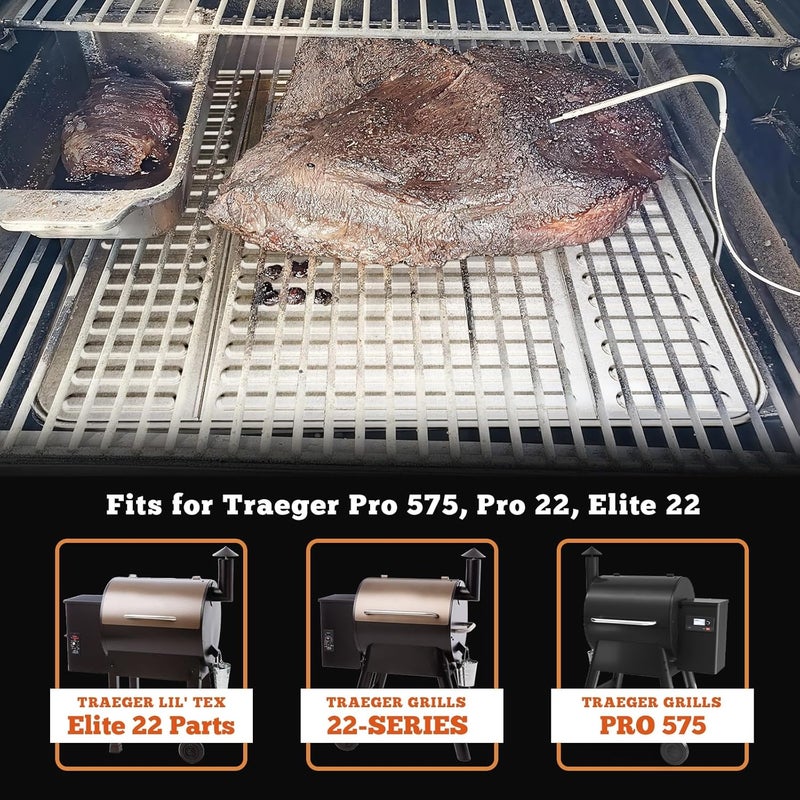 NUPICK 10-Pack BAC507 Grill Drip Tray Liners for Traeger Pro 575, Pro 22 and Elite 22, Grill Accessories for Traeger, Aluminum Disposable Drip Trays,Heat-Resistant Grill Accessory, 22in X 15.5in - Image 2